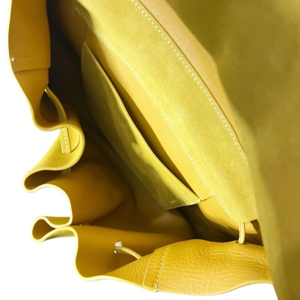 Mansur Gavriel Lady Bag Suede Mustard Yellow‎ Convertible Top Handle Shoulder - Picture 12 of 15
